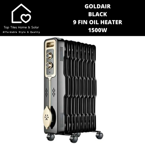 Goldair Black 9 Fin Oil Heater - 1500W