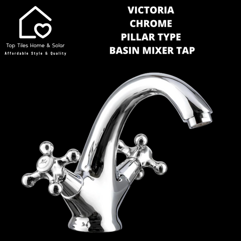 Victoria Chrome Pillar Type Basin Mixer Tap