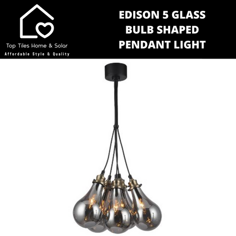 Edison Bulb Shaped Pendant Light - 5 Lantern