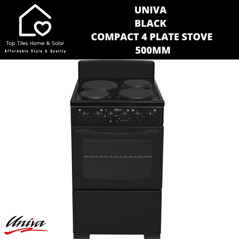 Univa Black Compact 4 Plate Stove - 500mm