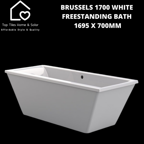 Brussels 1700 White Freestanding Bath - 1695 x 700mm