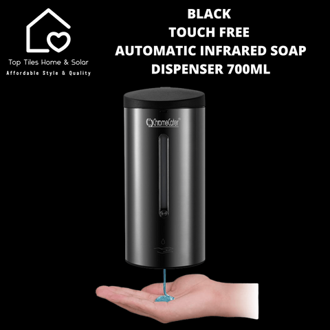 Black Touch Free Automatic Infrared Soap Dispenser - 700ml