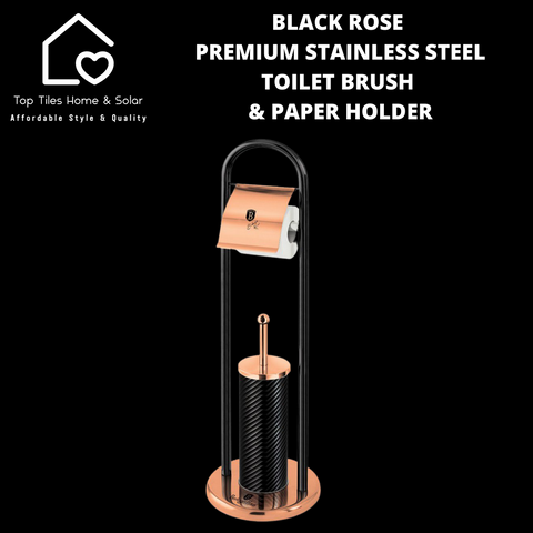 Black Rose Premium Stainless Steel Toilet Brush & Paper Holder