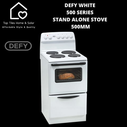 Defy White 500 Series Stand Alone 4 Plate Stove - 500mm