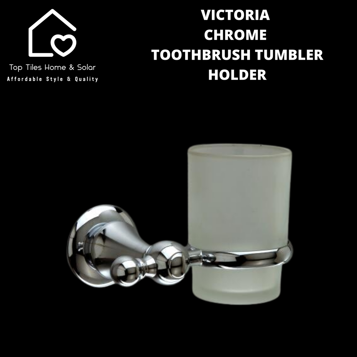 Victoria Chrome Toothbrush Tumbler Holder