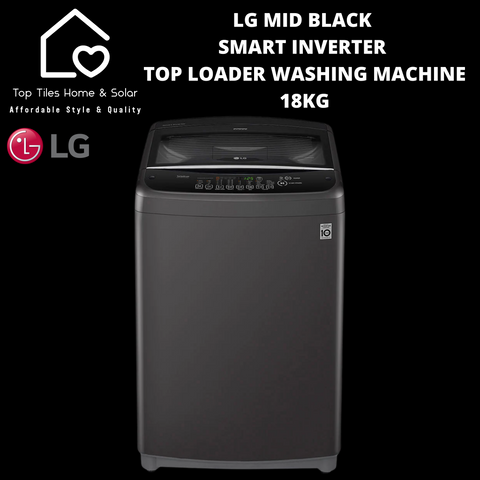 LG Mid Black Smart Inverter Top Loader Washing Machine - 18kg