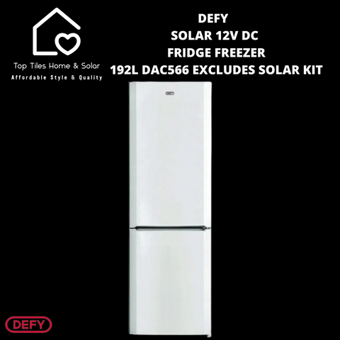 Defy Solar 12V DC Fridge Freezer - 192L DAC566 Excludes Solar Kit