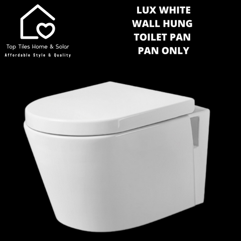 Lux White Wall Hung Toilet Pan - Pan Only