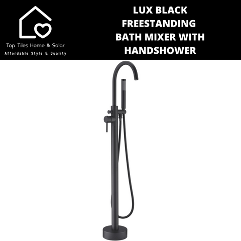 Lux Black Freestanding Bath Mixer With Handshower