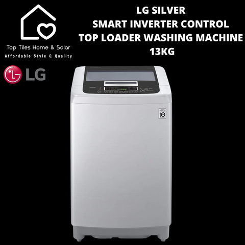 LG Silver Smart Inverter Control Top Loader Washing Machine - 13kg