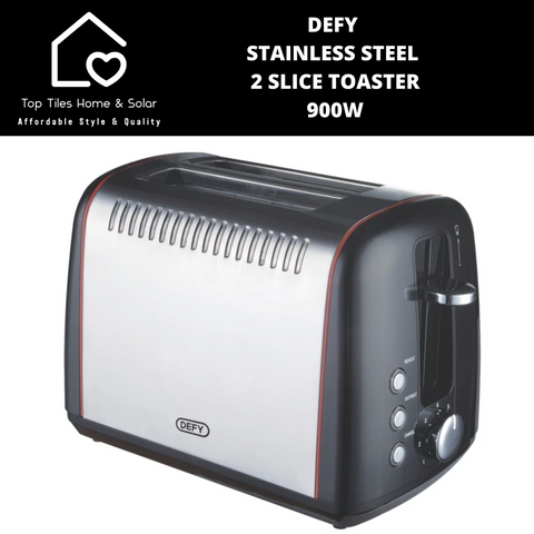 Defy Stainless Steel 2 Slice Toaster - 900W TA828S