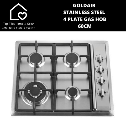 Goldair Stainless Steel 4 Plate Gas Hob - 60cm