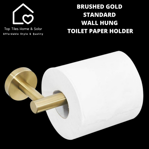 Brushed Gold Standard Wall Hung Toilet Paper Holder