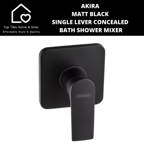 Akira Matt Black Single Lever Concealed Bath Shower Mixer