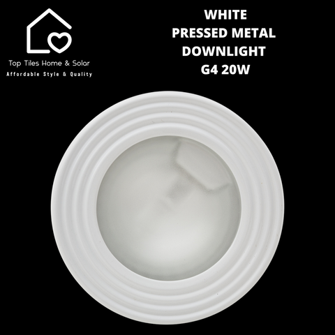 White Pressed Metal  Downlight  - G4 20W