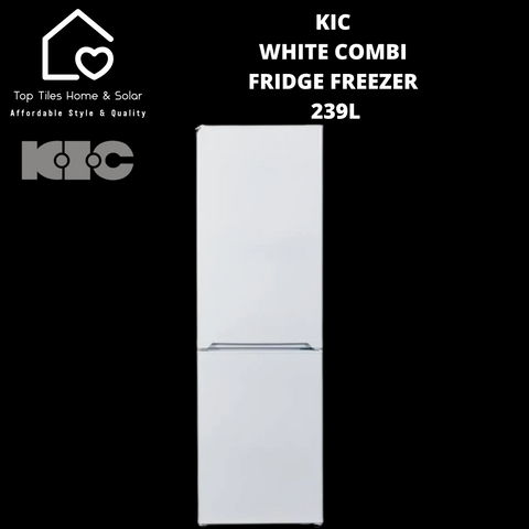 KIC White Combi Fridge Freezer - 239L