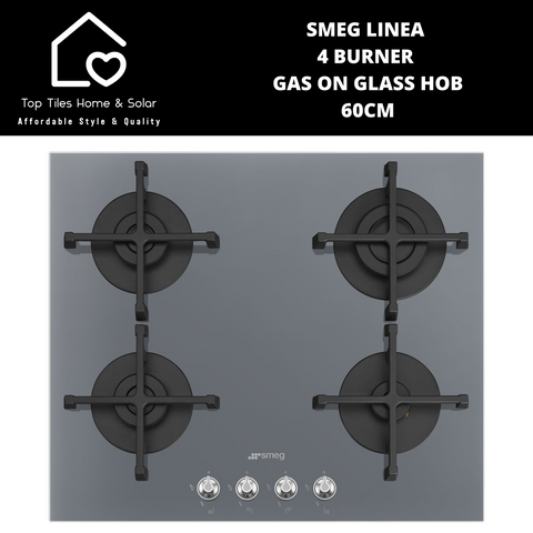 Smeg Linea 4 Burner Gas on Glass Hob - 60cm