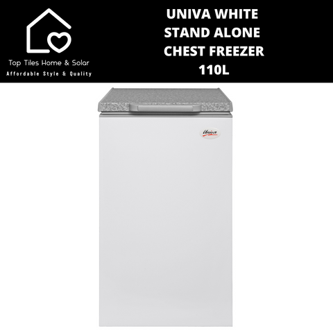 Univa White Stand Alone Chest Freezer - 110L