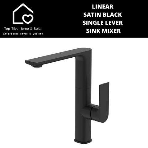 Linear Satin Black Single Lever Sink Mixer