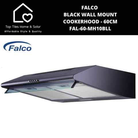 Falco Black Wall Mount Cookerhood - 60cm FAL-60-MH10BLL