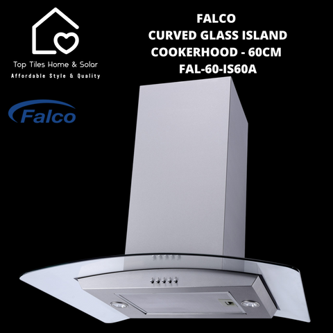 Falco Curved Glass Island Cookerhood - 60cm FAL-60-IS60A