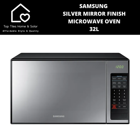 Samsung Silver Mirror Finish Microwave Oven - 32L
