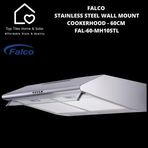 Falco Stainless Steel Wall Mount Cookerhood - 60cm FAL-60-MH10STL