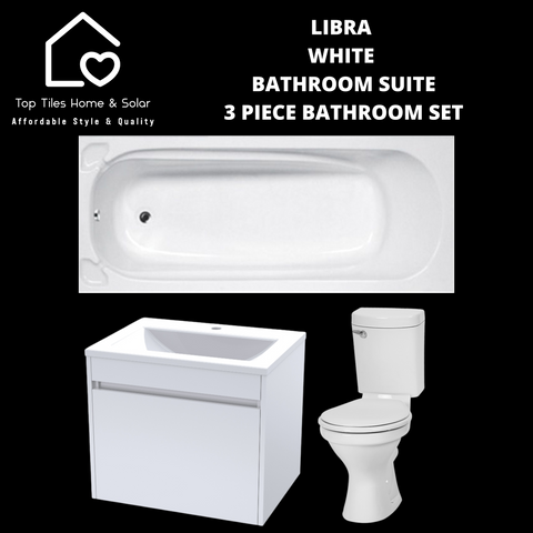 Libra White Bathroom Suite - 3 Piece Bathroom Set