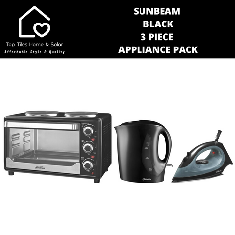 Sunbeam Black 3 Piece Appliance Pack