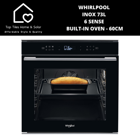 Whirlpool Black 73L 6 Sense Built-In Oven - 60cm