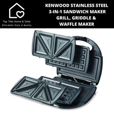 Kenwood Stainless Steel 3-IN-1 Sandwich Maker