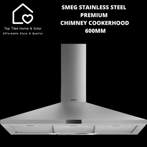 Smeg Stainless Steel Premium Chimney Cookerhood - 600mm