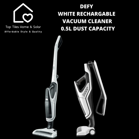 Defy White Rechargable Vacuum Cleaner - 0.5L Dust Capacity VRT61818W