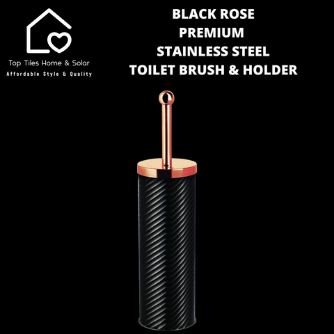 Black Rose Premium Stainless Steel Toilet Brush & Holder