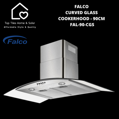Falco Curved Glass Cookerhood - 90cm FAL-90-CGS
