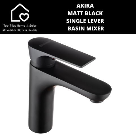 Akira Matt Black Single Lever Basin Mixer
