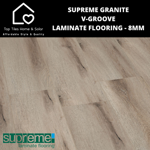 Supreme Granite V-Groove Laminate Flooring - 8mm