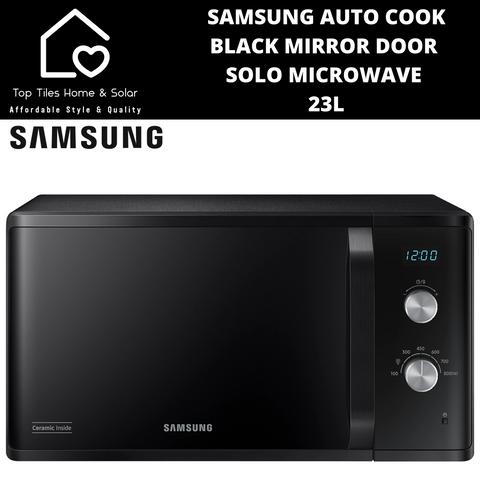 Samsung Auto Cook Black Mirror Door Solo Microwave - 23L
