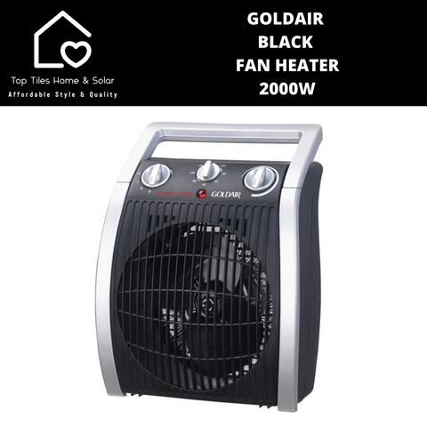 Goldair Black Fan Heater - 2000W