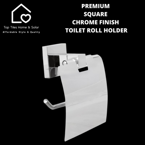 Premium Square Chrome Finish Toilet Roll Holder