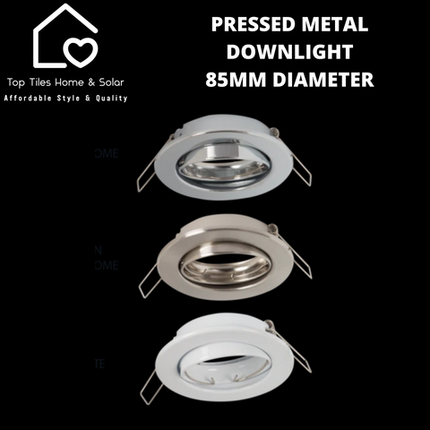 Pressed Metal Tiltable Downlighter - 85mm Diameter