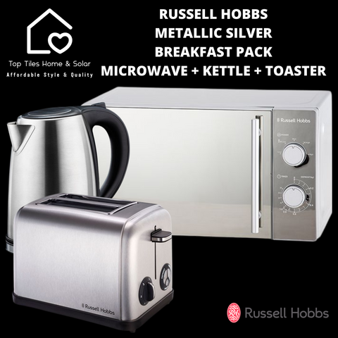 Russell Hobbs Metallic Silver Breakfast Pack