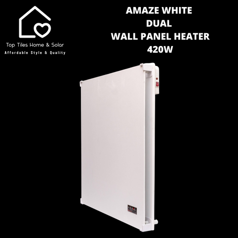 Amaze White Dual Wall Panel Heater - 420W
