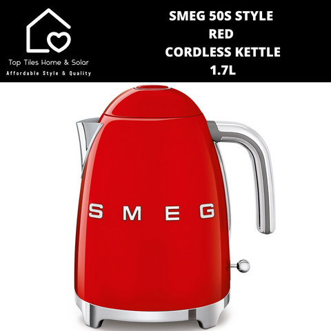 Smeg 50s Style Red Cordless Kettle - 1.7L