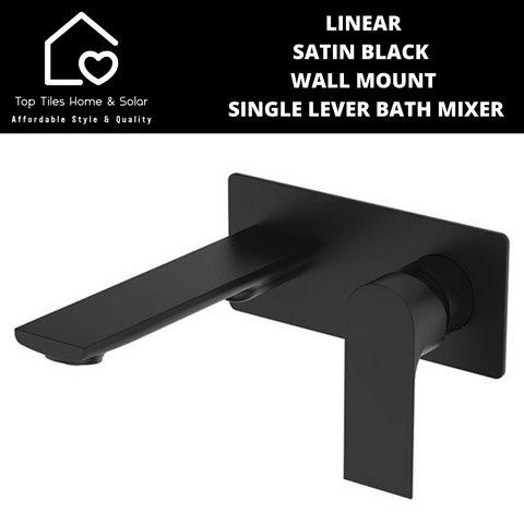 Linear Satin Black  Wall Mount Single Lever Bath Mixer