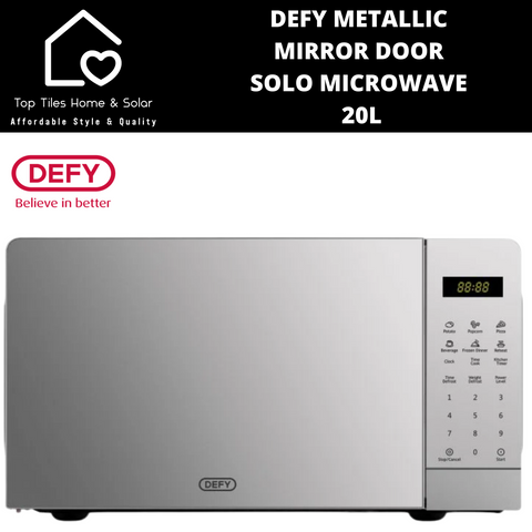 Defy Metallic Mirror Door Solo Microwave - 20L DMO383