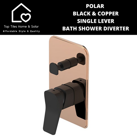 Polar Black & Copper Single Lever Bath Shower Diverter