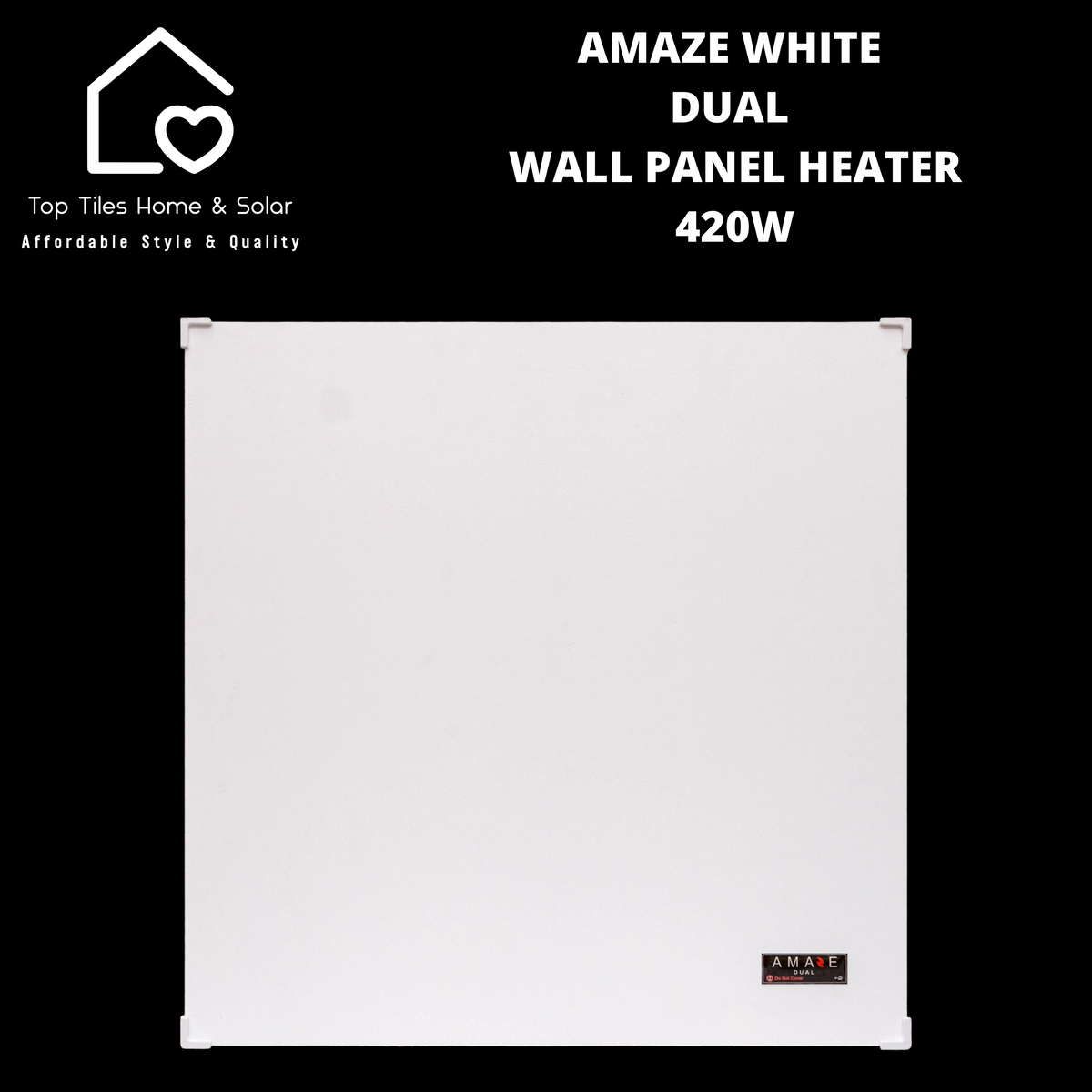Amaze White Dual Wall Panel Heater - 420W – Top Tiles Home u0026 Solar