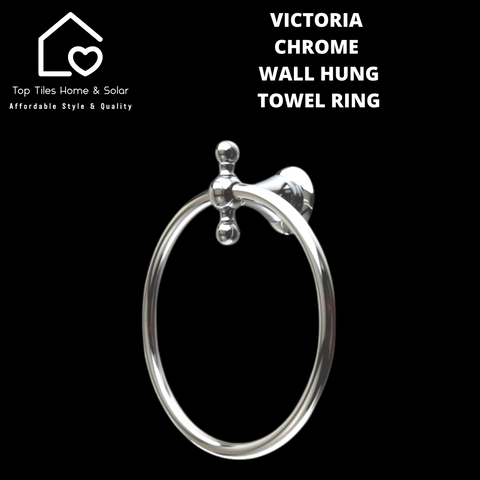 Victoria Chrome Wall Hung Towel Ring