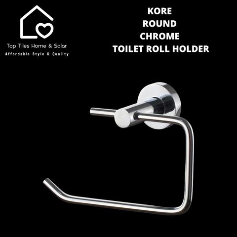 Kore Round Chrome Toilet Roll Holder
